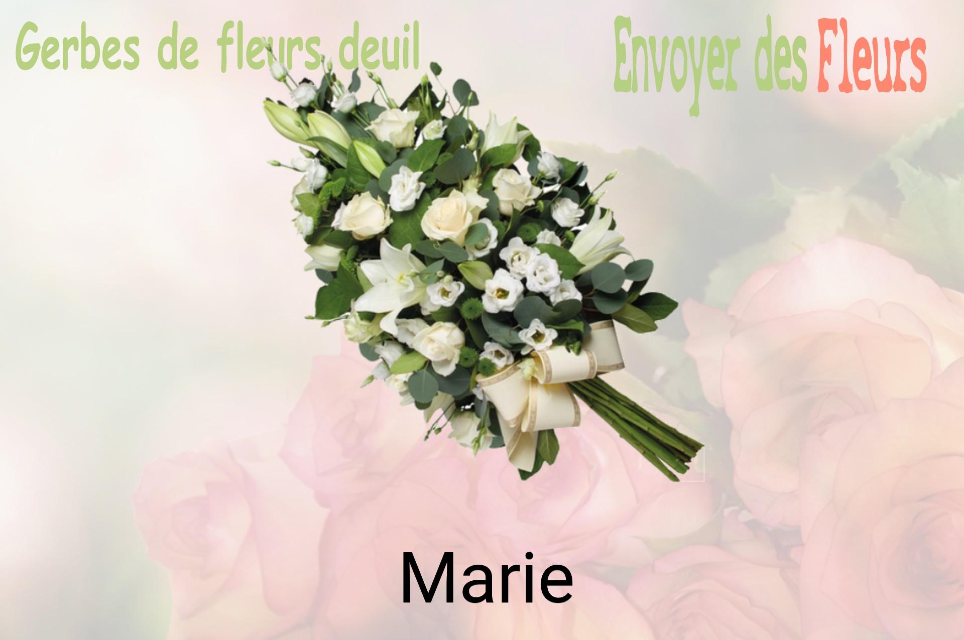 Gerbe de fleurs de deuil livrée à Marie